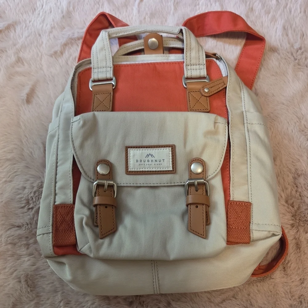 Kids Backpack - Coral and Cream